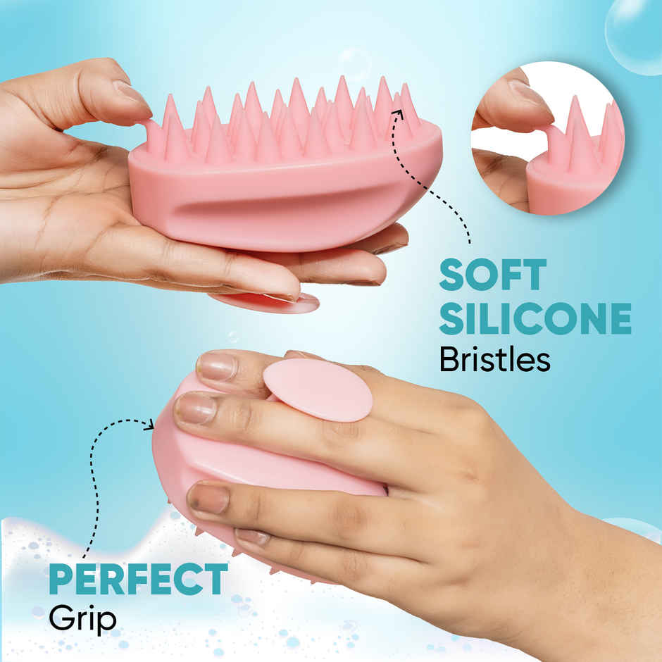 VEGA Hair Scalp Massager Shampoo Brush With Soft Silicone Bristles | (Ssb-03)