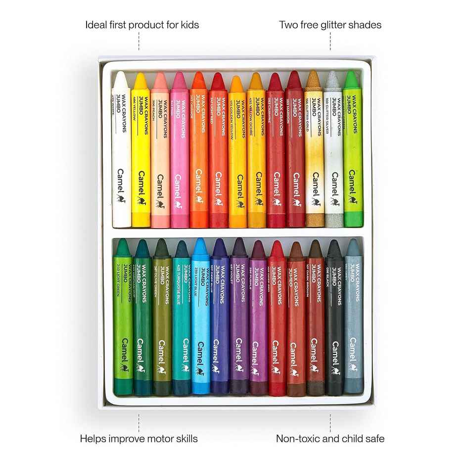 Camel Wax Jumbo Crayons 26 Shades