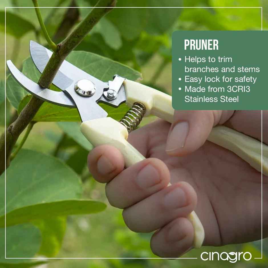 Cinagro Hand Pruner, Heavy Duty Gardening Tool, Plant Cutter for Home Garden