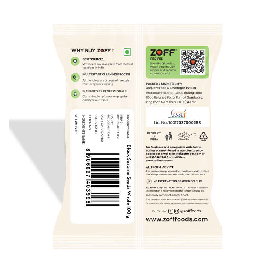 ZOFF Black Til - Black Sesame Seeds Combo 