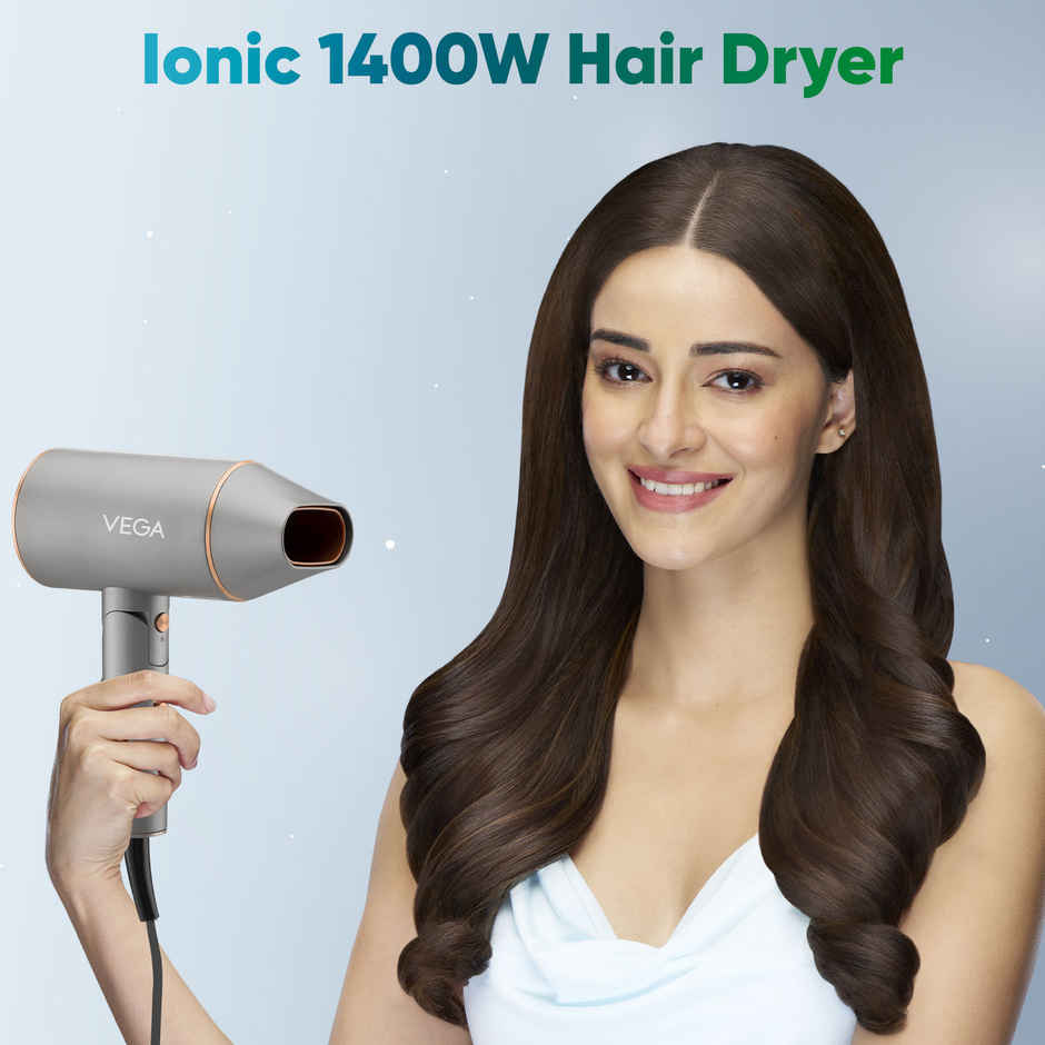 Vega Ionic 1200-1400W Hair Dryer with Cool Shot Button, 2 Heat/Speed Setting, (VHDH-28)