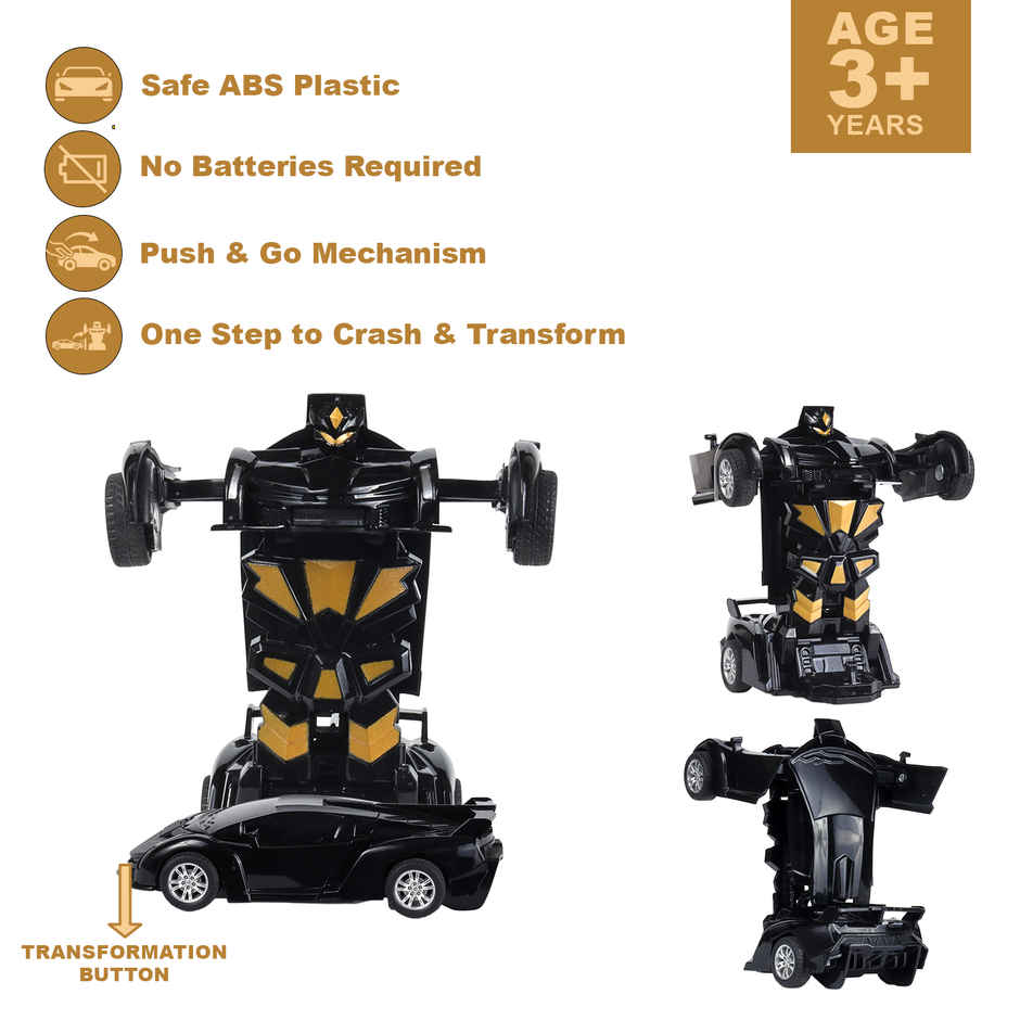 Race N Roll Deforming Friction Car Lam Black