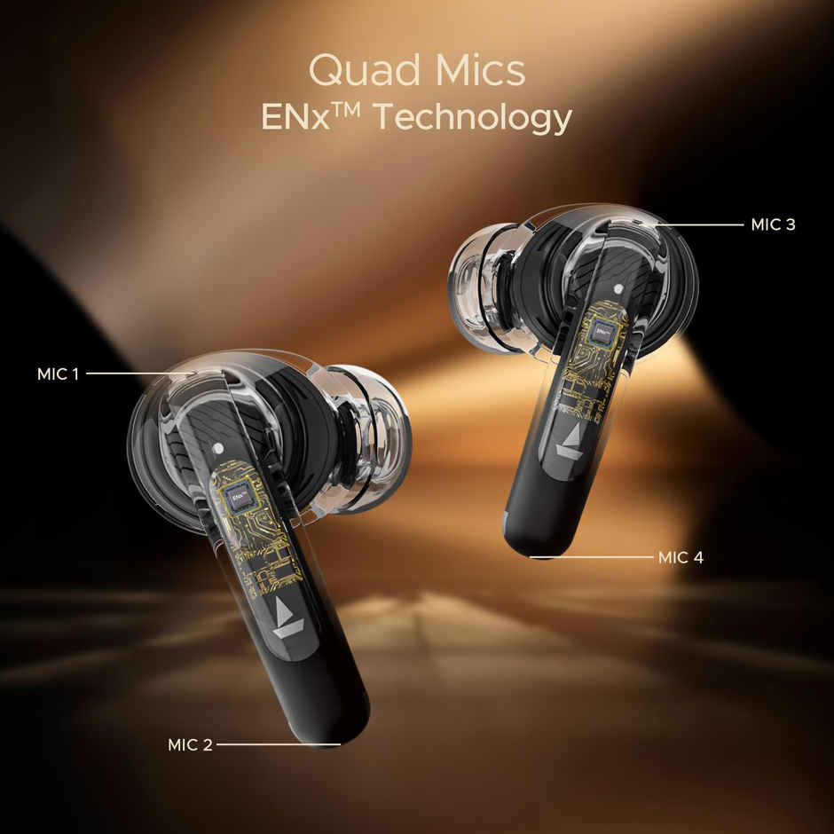 boAt Airdopes 141 ANC TWS Earbuds Active Noise Cancellation(32dB), 50ms Low Latency, 4Mics ENx,42Hrs Battery, Fast Charge,IPX5, v5.3 Bluetooth TWS in Ear Earbuds Wireless Earphones with mic - Gunmetal Black