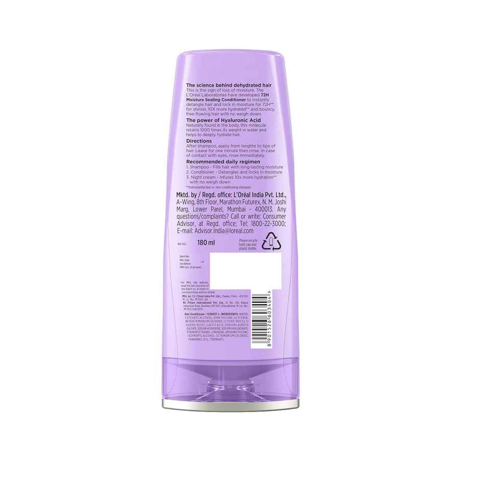 L'Oreal Paris Hyaluron Moisture 72H Moisture Sealing Conditioner for Dehydrated Hair