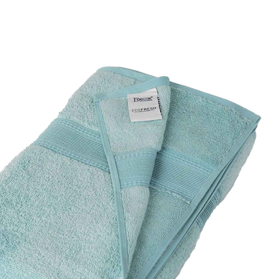 DDECOR Ecofriendly 70% Bamboo 30% Cotton Super Soft 650 GSM Solid Sustainable Bath Towel - Blue