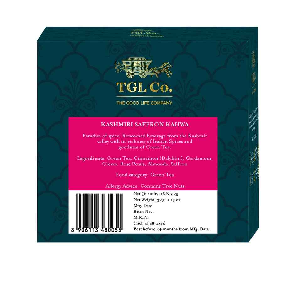 TGL Co. Premium Kashmiri Saffron Kahwa Green Tea