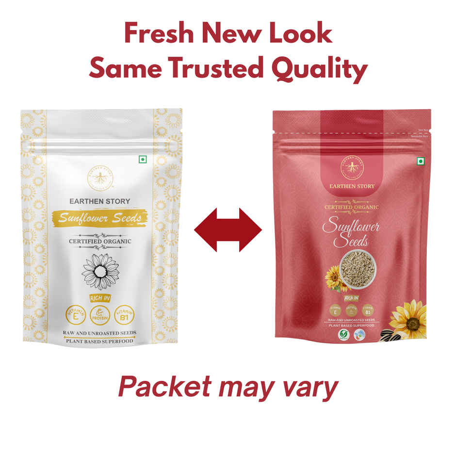 Earthen Story Organic Raw Sunflower Seeds (250g) & Earthen Story Organic Raw Pumpkin Seeds (250g) Combo