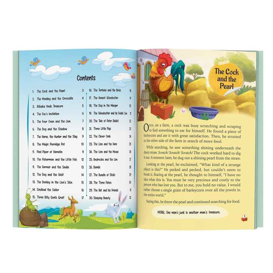 Moral Story Book for Kids (Illustrated) - 30 English Short Stories - Book 1