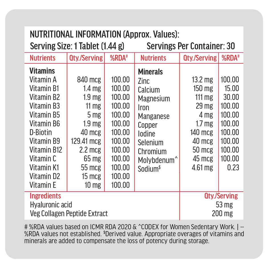 hk vitals Multivitamin Plus Women (30 Tablets)