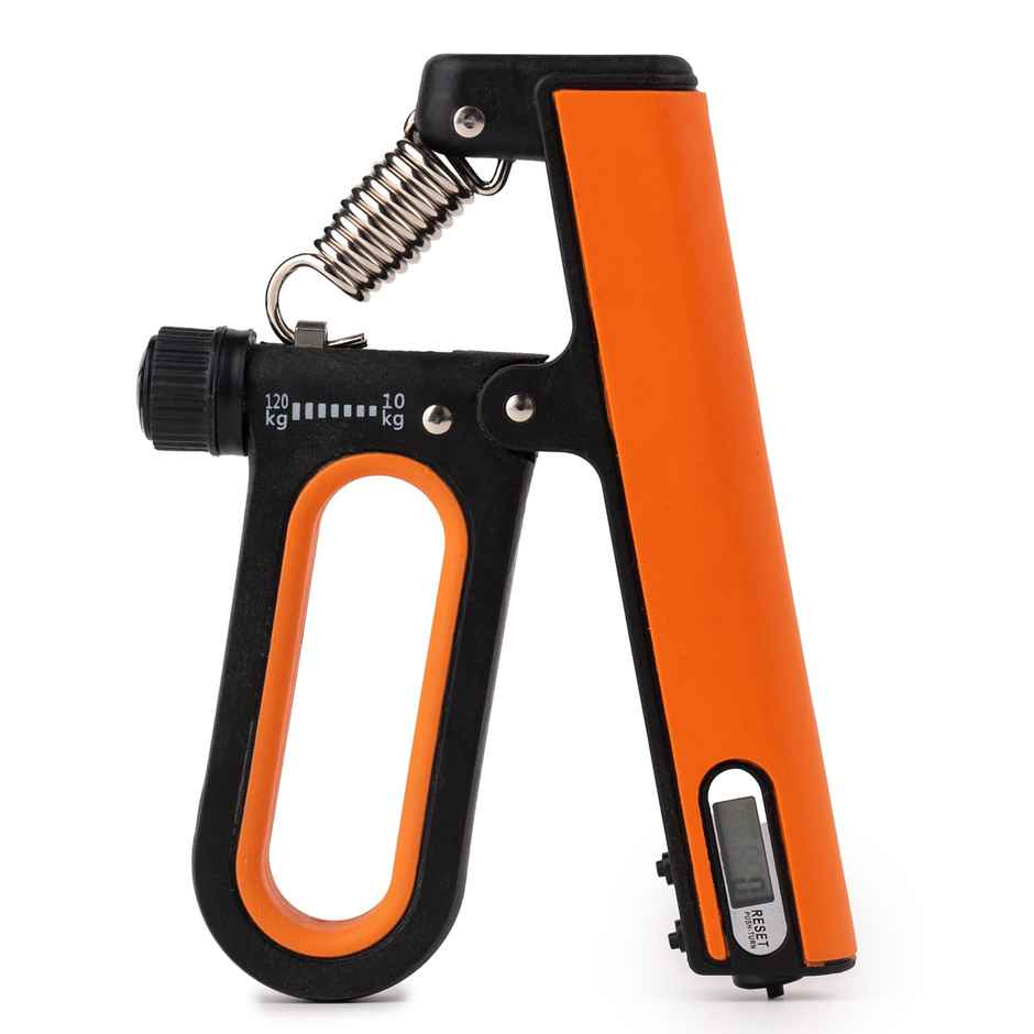 Boldfit Heavy Hand Gripper 120 Kg Adjustable Professional Hand Grip - Blackorange