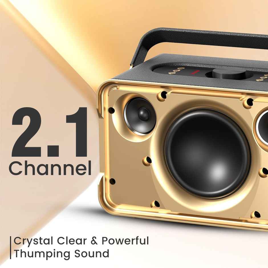 Portronics Harmony 80W Premium Portable HD Sound Speaker, Upto 6 Hours Playtime, 2.1 Channel,
