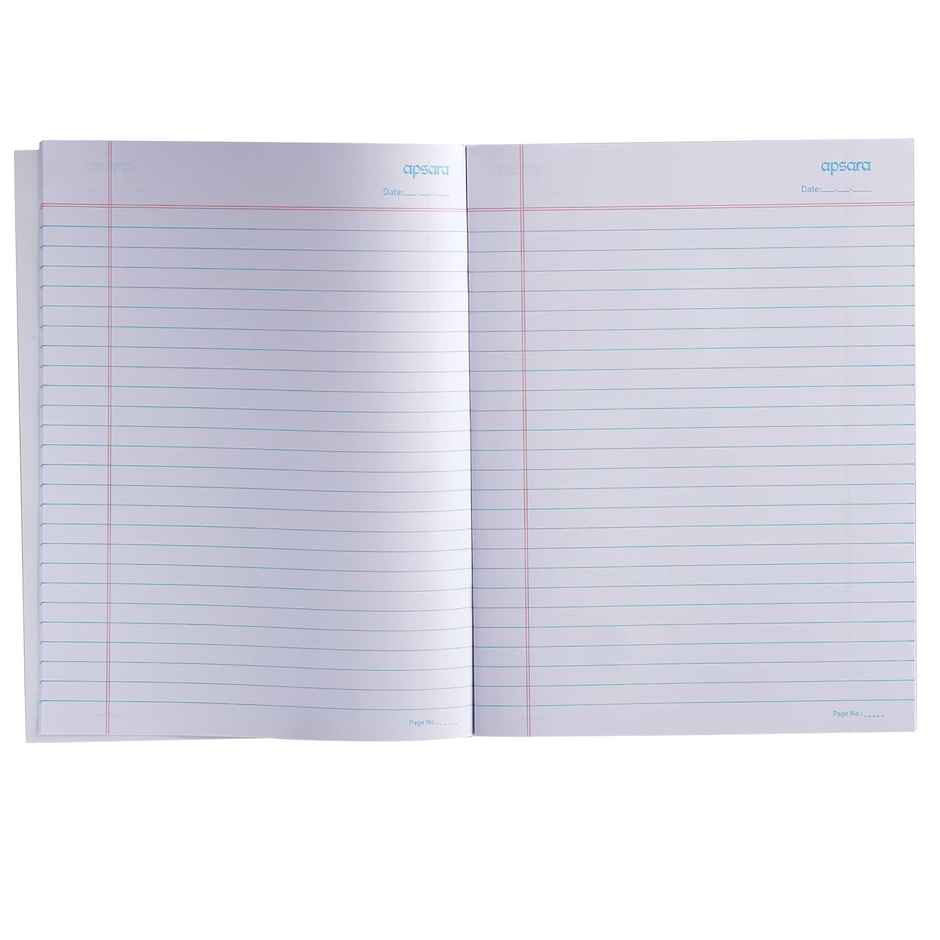 Apsara Kingsize Notebook | Four Lines With Gap | Red & Blue Line 120 Pages, 24 x 18 cm, Assorted