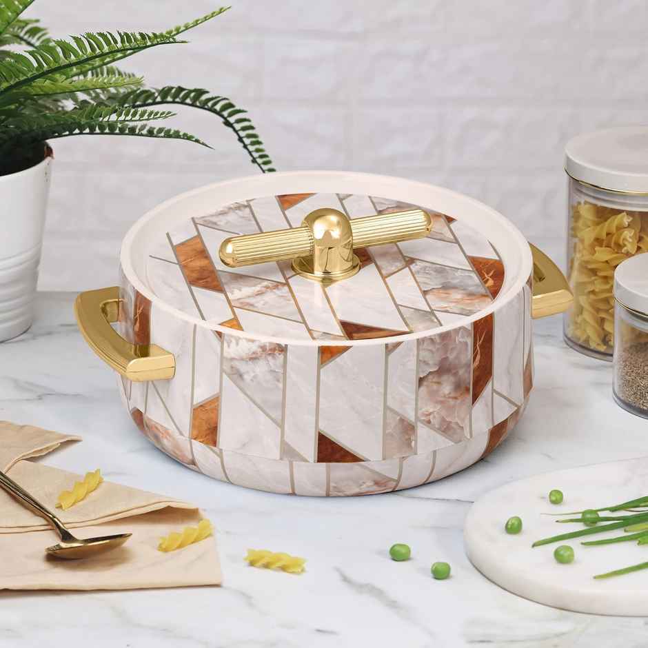 Selvel Elegance Royal Insulated Casserole| (1700ml)| Keeps Food Hot | Ceramica