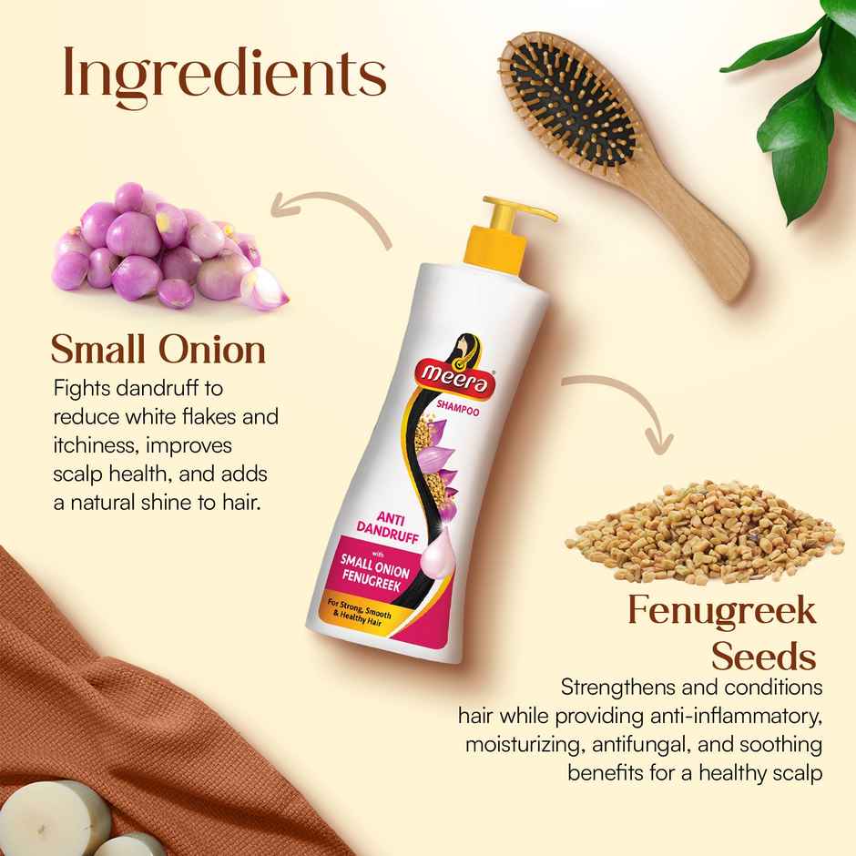 Meera Anti Dandruff Shampoo With Small Onion and Fenugreek