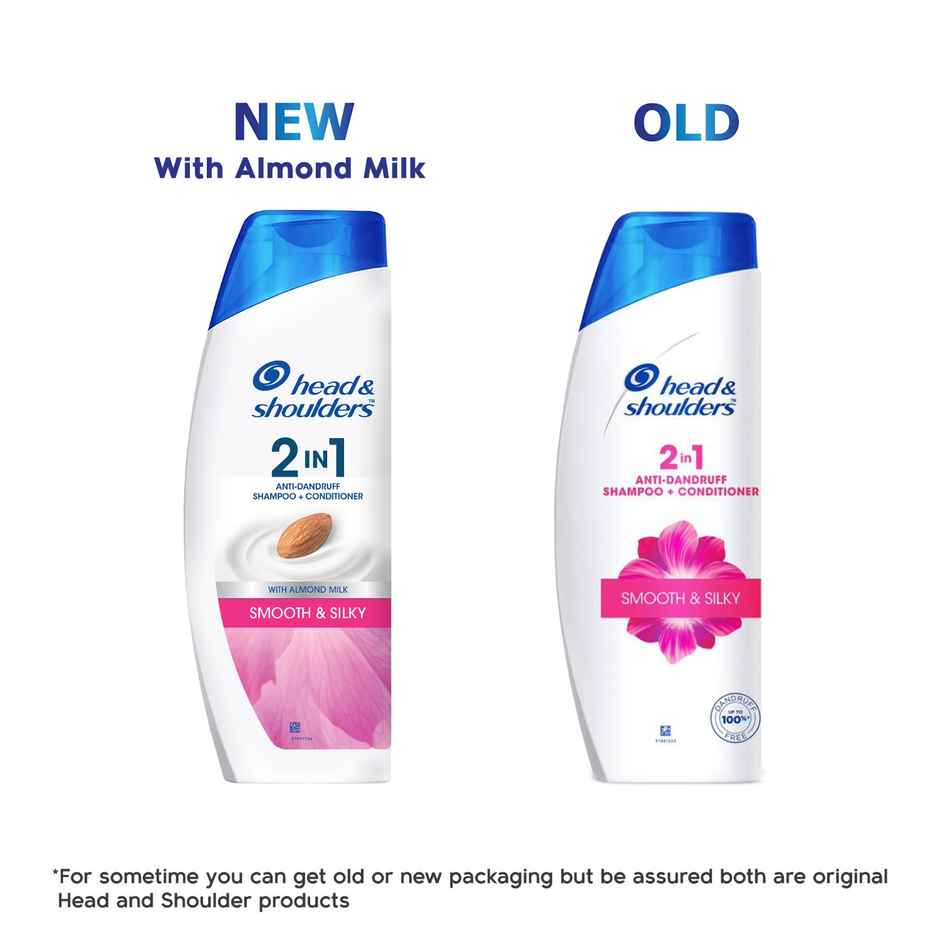 Head & Shoulders 2-In-1 Smooth And Silky Anti Dandruff Shampoo + Conditioner For Women & Men