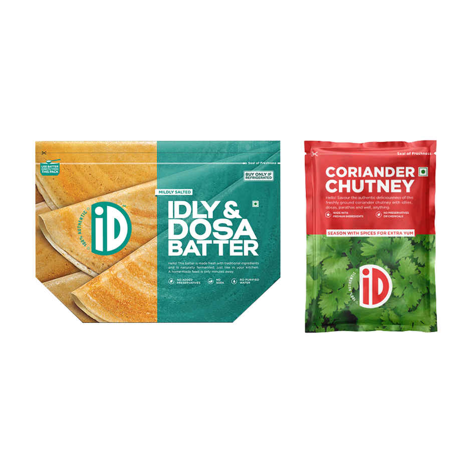 Id Idli & Dosa Batter(1kg) & Id Coriander Chutney(120gms) Combo
