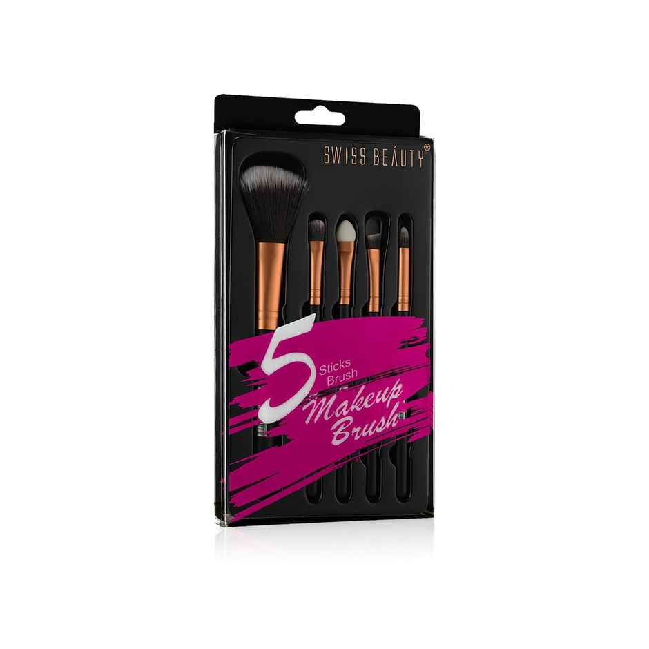 Swiss Beauty Makeup Brush Set of 5 - Golden