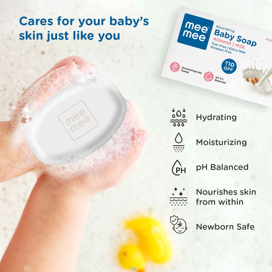 Mee Mee Nourishing Baby Soap with 100% Natural Amond Oil and Milk Extract