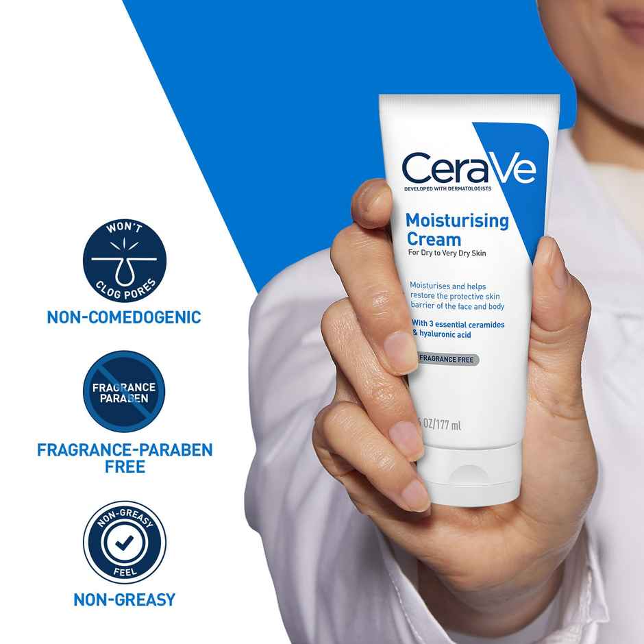 CeraVe Moisturizing Barrier Repair Cream with Ceramides & Hyaluronic Acid