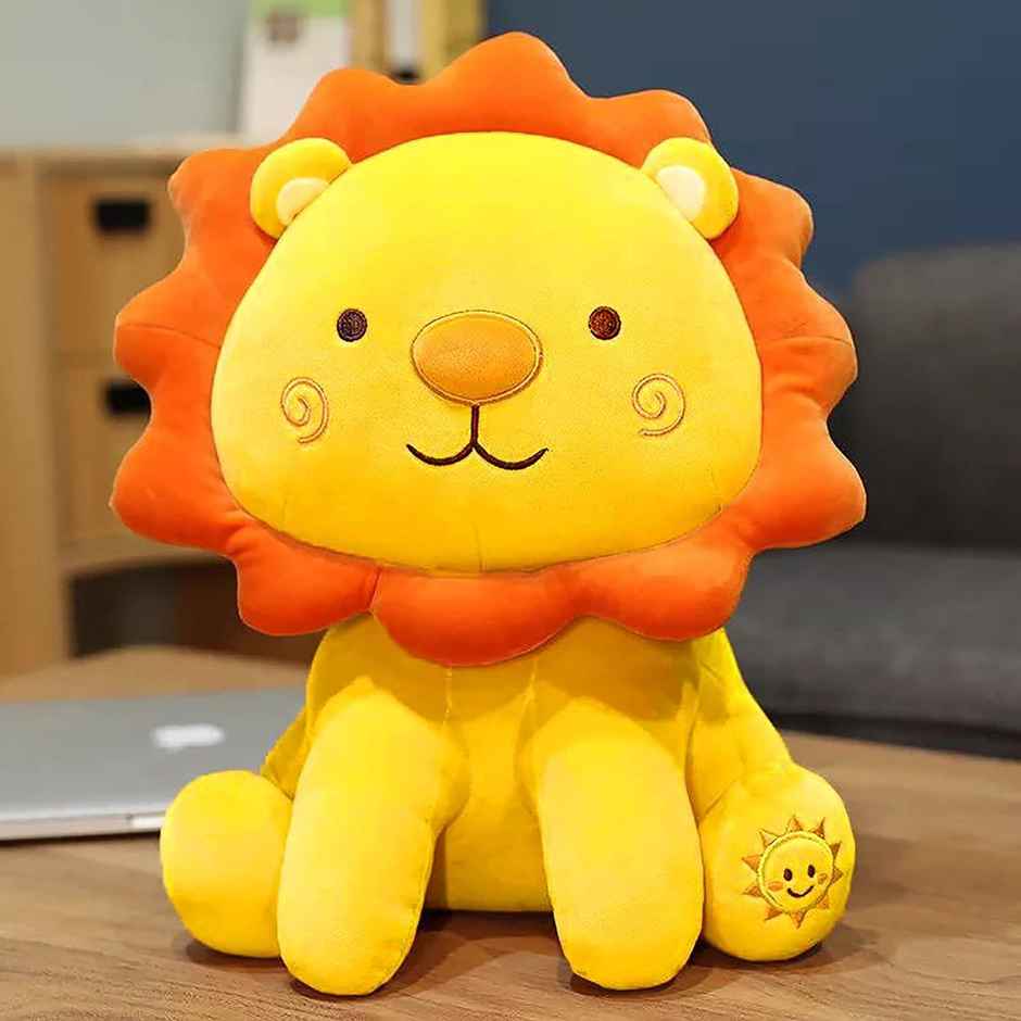 Dearjoy Sunflower Lion Soft Toy - Yellow, 32Cm