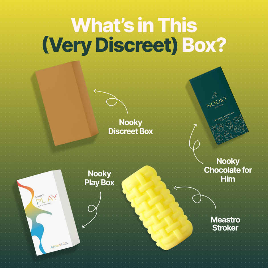 Nooky Moan 2 in 1 Play Kit Maestro Mens Stroker and Intimacy Chocolate for Him