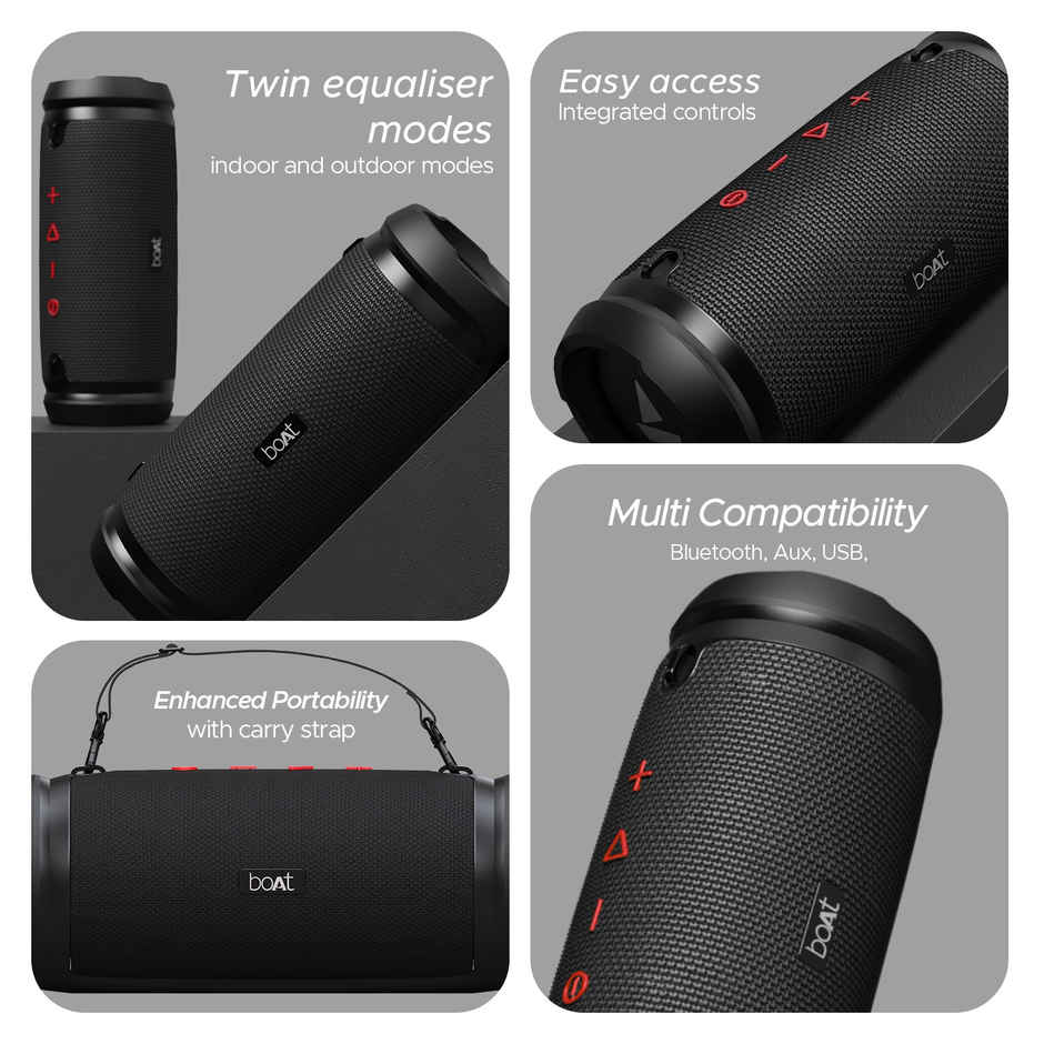 boAt Stone 1508 40W Portable Wireless Speaker | Roaring Sound | Dual EQs | Type-C Charging | Blue