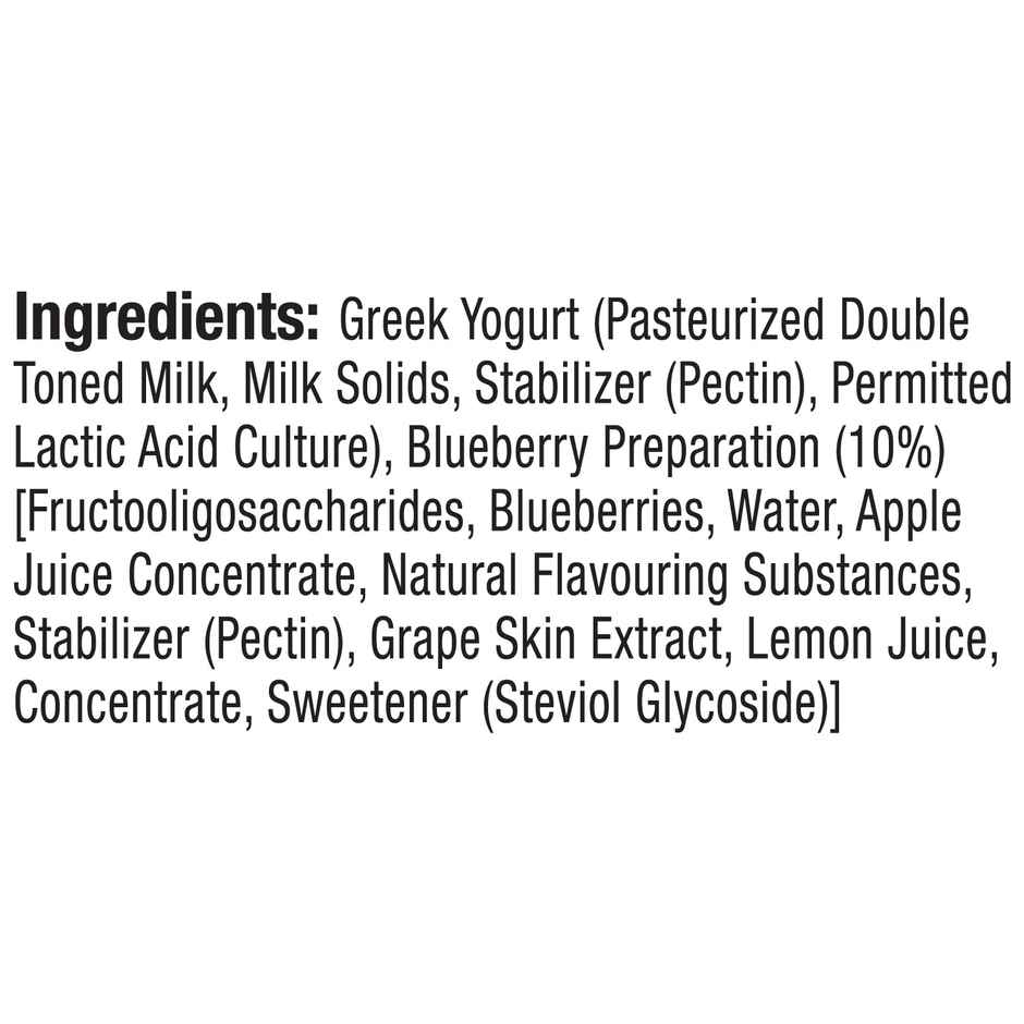 Epigamia No Added Sugar Blueberry Yogurt