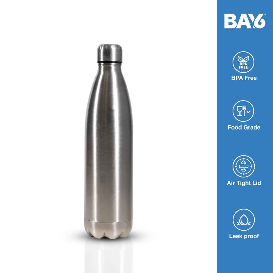 BAY6 Stainless Steel Hot & Cold Vacuum Flask 750ml | Matte Finish