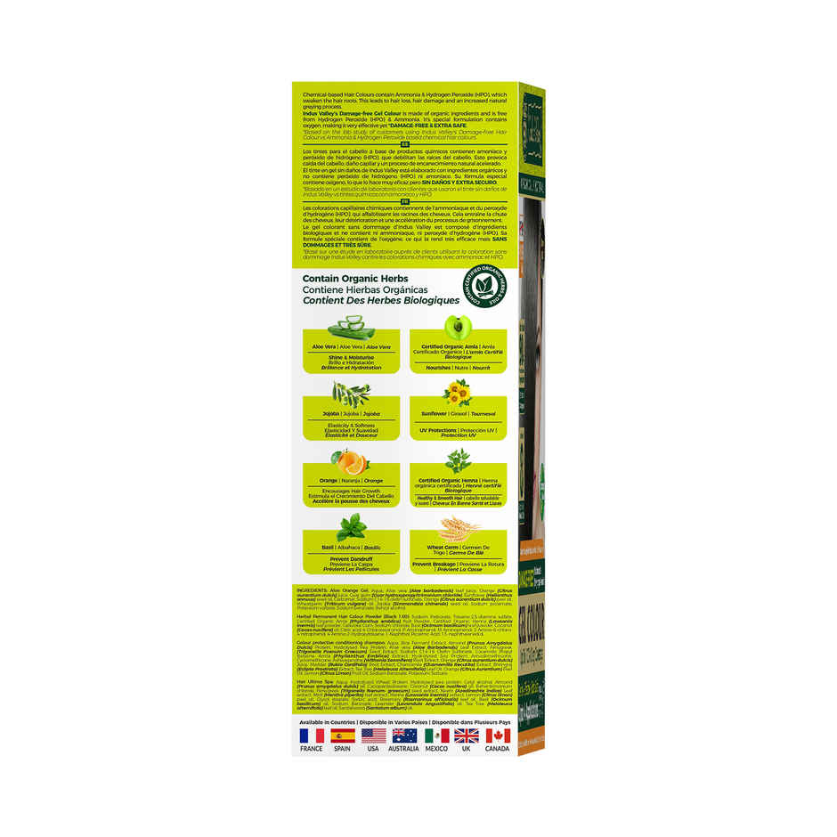 Indus Valley Gel Hair Colour for Women & Men Damage, Ammonia & PPD Free Hair Color | Black