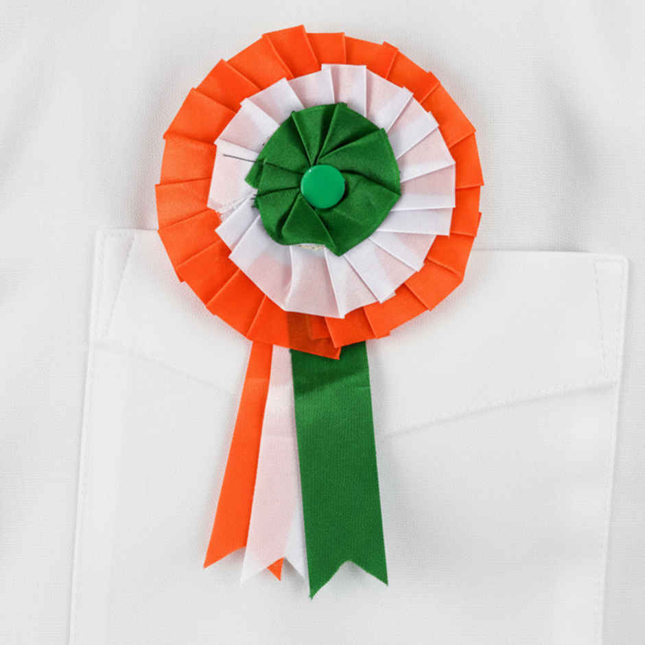 Tricolour Fabric Brooch | Pack of 2 | Bright Storey