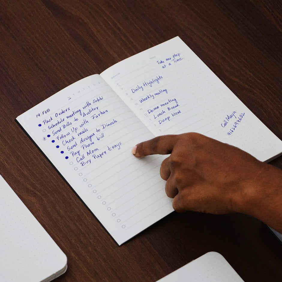 Nuovi Logz Notebook | Copper | Silver Grey & Nero | 10 x 18 cm | 72 Pages | Pack of 3