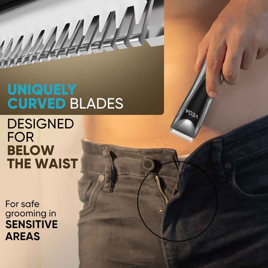 VEGA CleanBall Full Body Trimmer for Men Private Parts, Body, IPX5, 90 mins Runtime (VHTH-33)