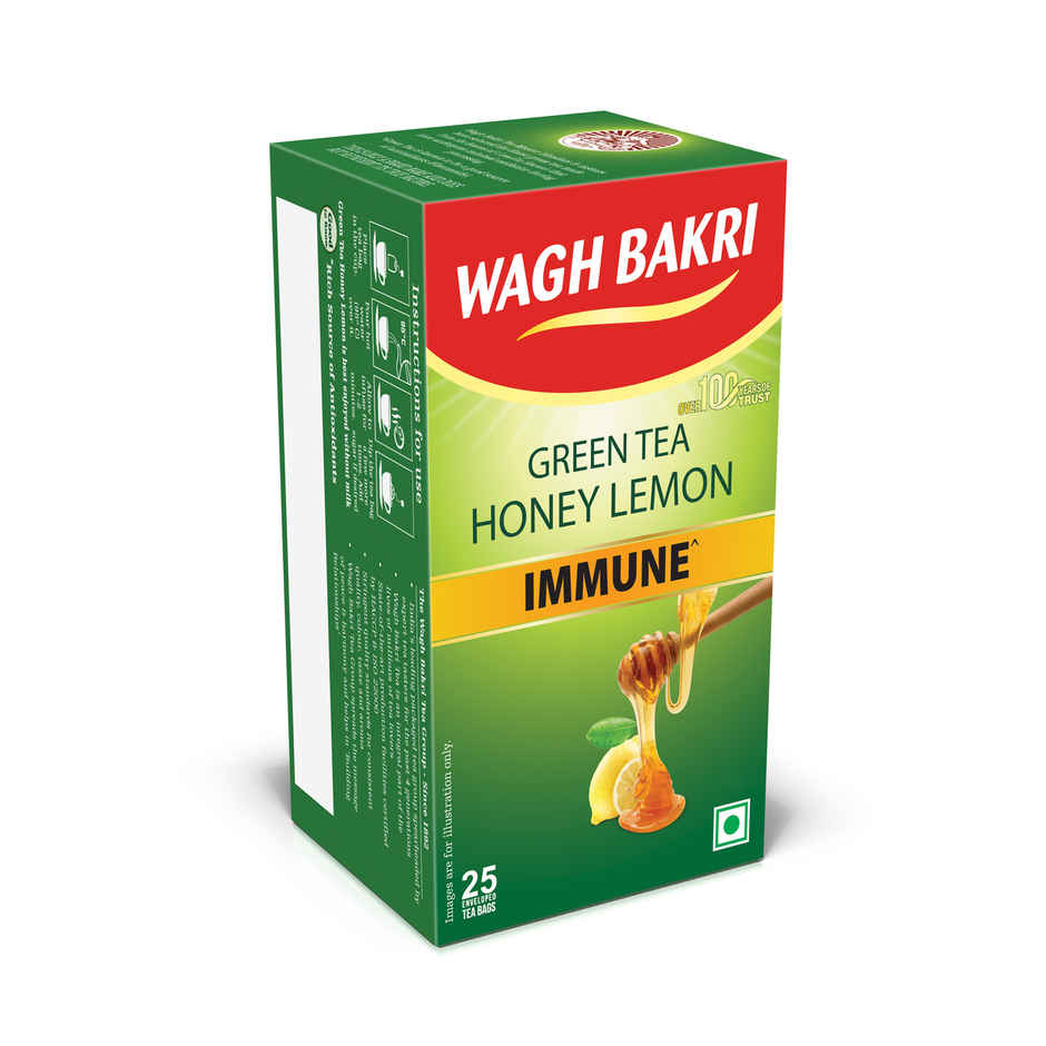 Wagh Bakri Honey and Lemon Green Tea Bags