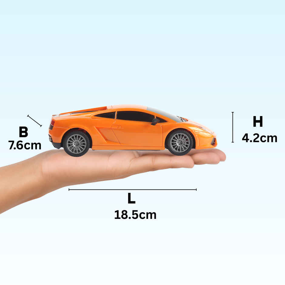 Race N Roll 1:24 Rechargeable Hi Speed Mini Remote Control Car - Lam Orange