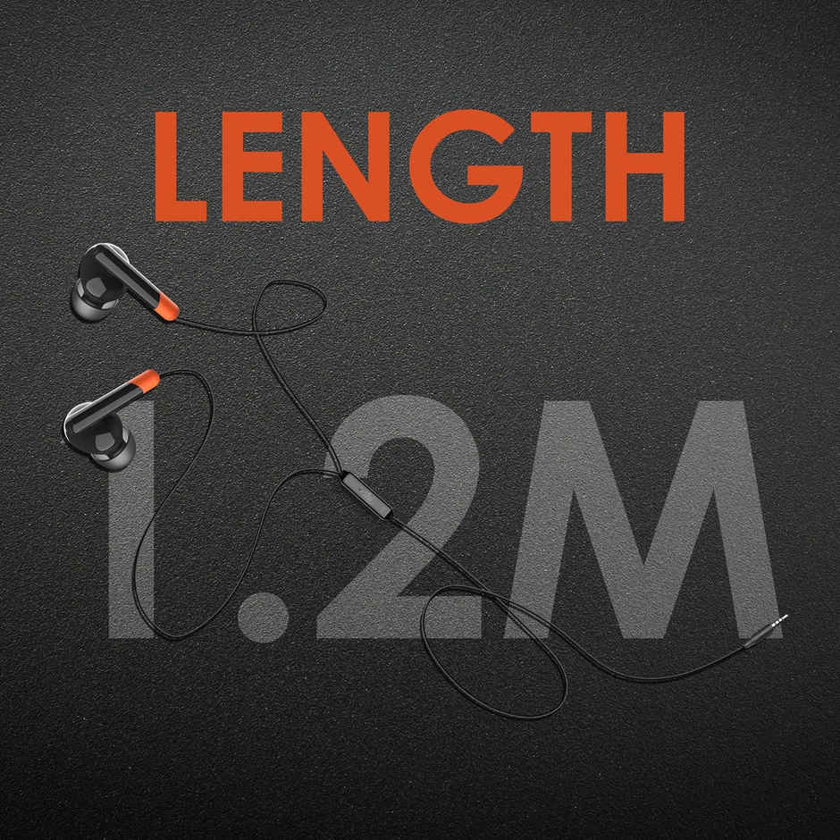 itel Iep12 Wired Earphones - 10Mm Drivers, Tilt Design, 10-Min Fast Charge, In-Line Mic (Black)