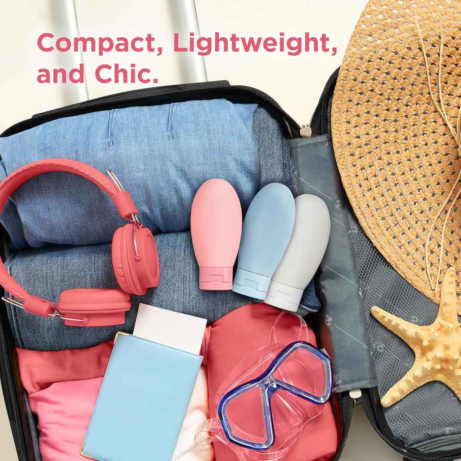 Lazer Refillable Travel Bottles for Toiletries Silicone Container