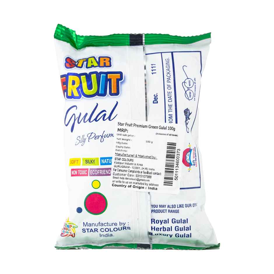 Fruit Premium Holi Gulal | Neon Green | Star