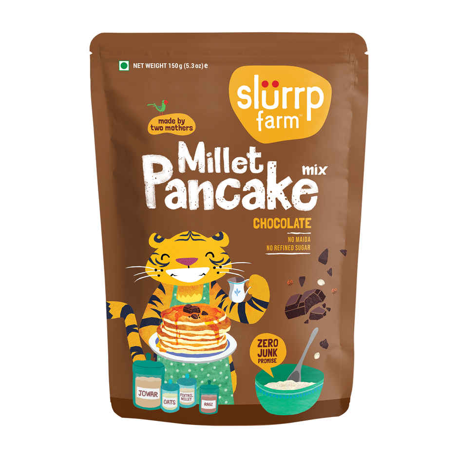 Slurrp Farm Millet Pancake Mix | Banana Choco-Chip and Chocolate | Kids and Adults | Pack Of 2