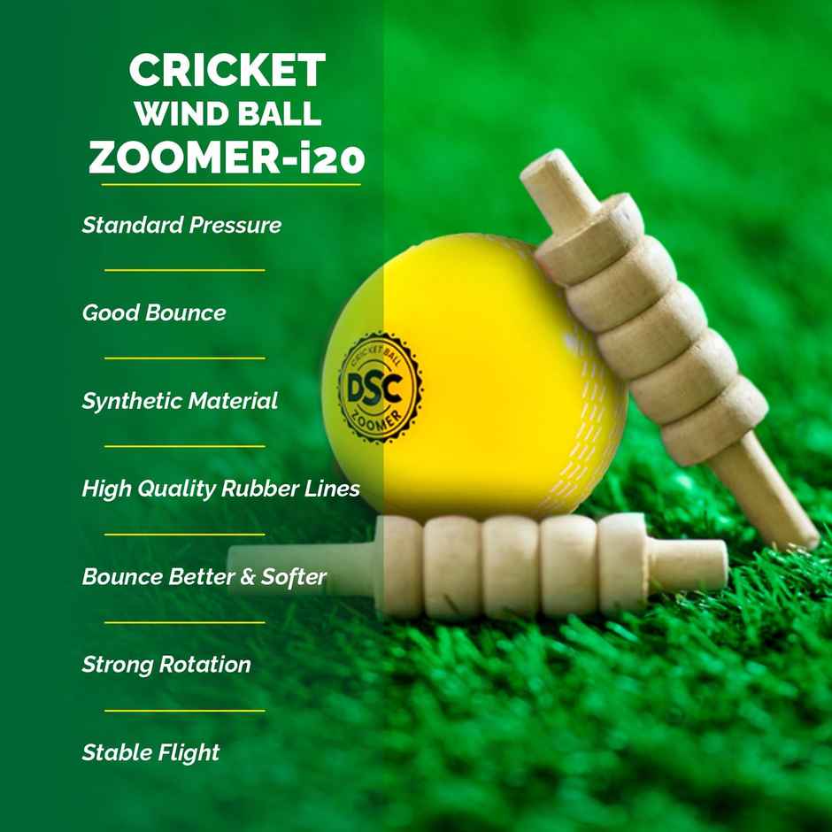 DSC Zoomer i20 Windball Cricket Yellow