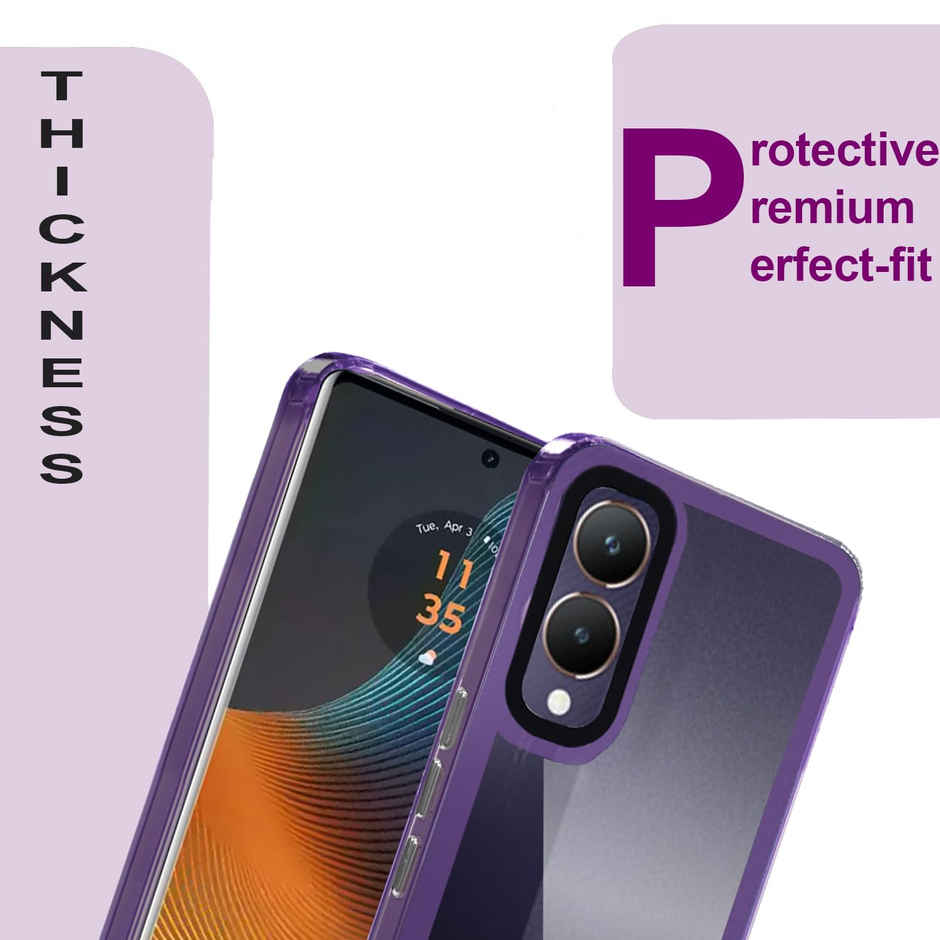 Artistque Case for Vivo Y28 5g Back Cover - ultra Stylish Transparent Tpu Cover