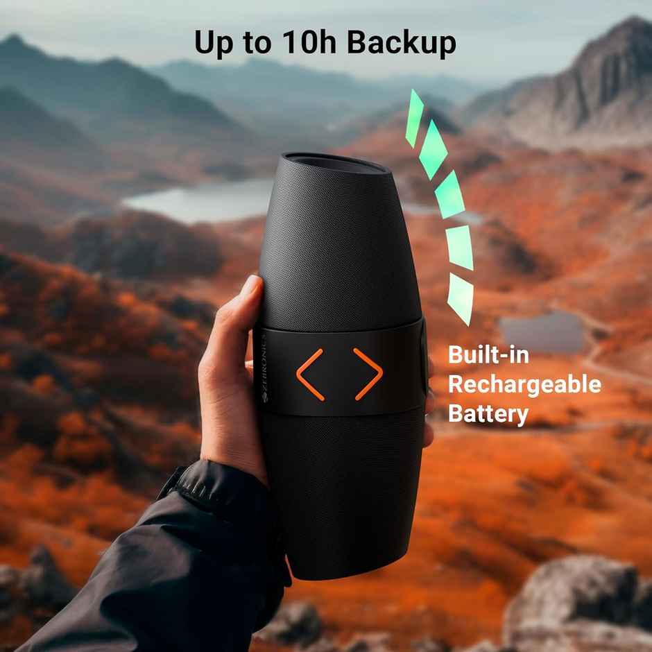 Zebronics Sound Feast 55 14W Bt Speaker, 20 Hr Playback, Dual Drivers, Rgb, Tws, Usb/Msd/Aux, Bass