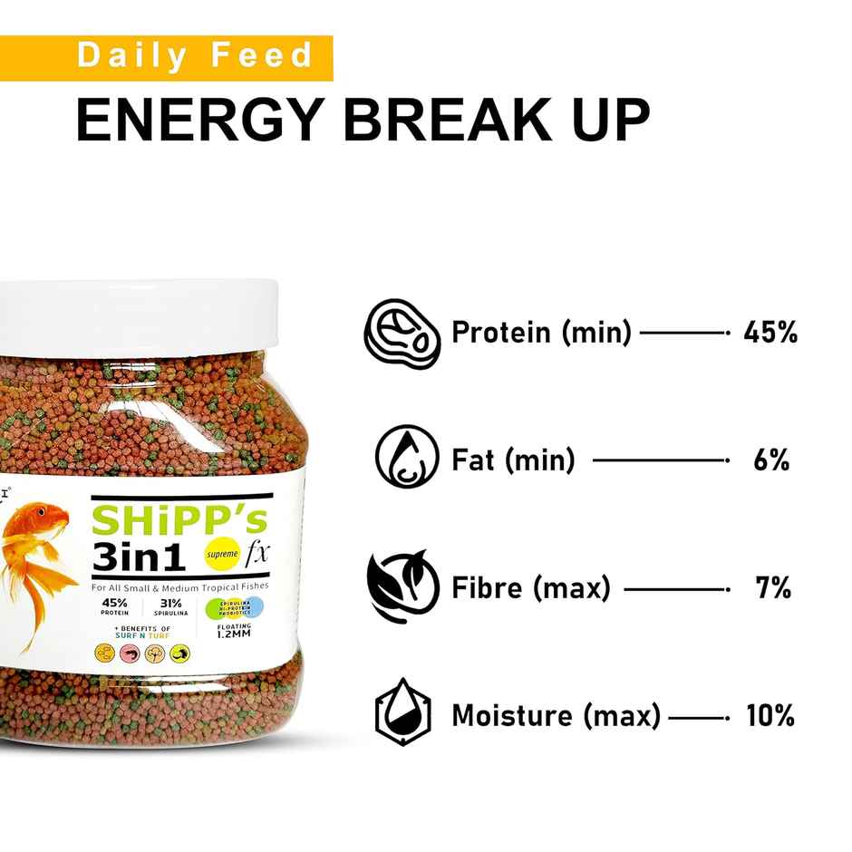 Tunai Shipp 3In1 Fish Food 1.2Mm