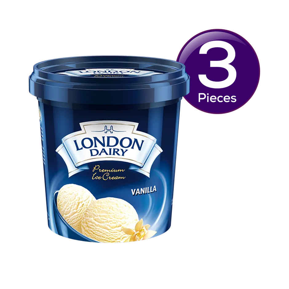 London Dairy Vanilla Premium Ice Cream Cup Combo
