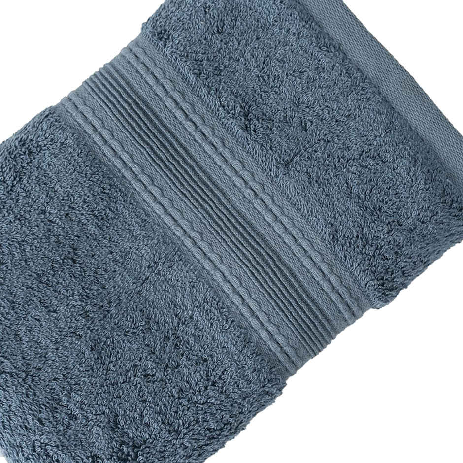 DDECOR Ecofriendly 70% Bamboo 30% Cotton Super Soft 650 GSM Solid Sustainable Hand Towel - Blue
