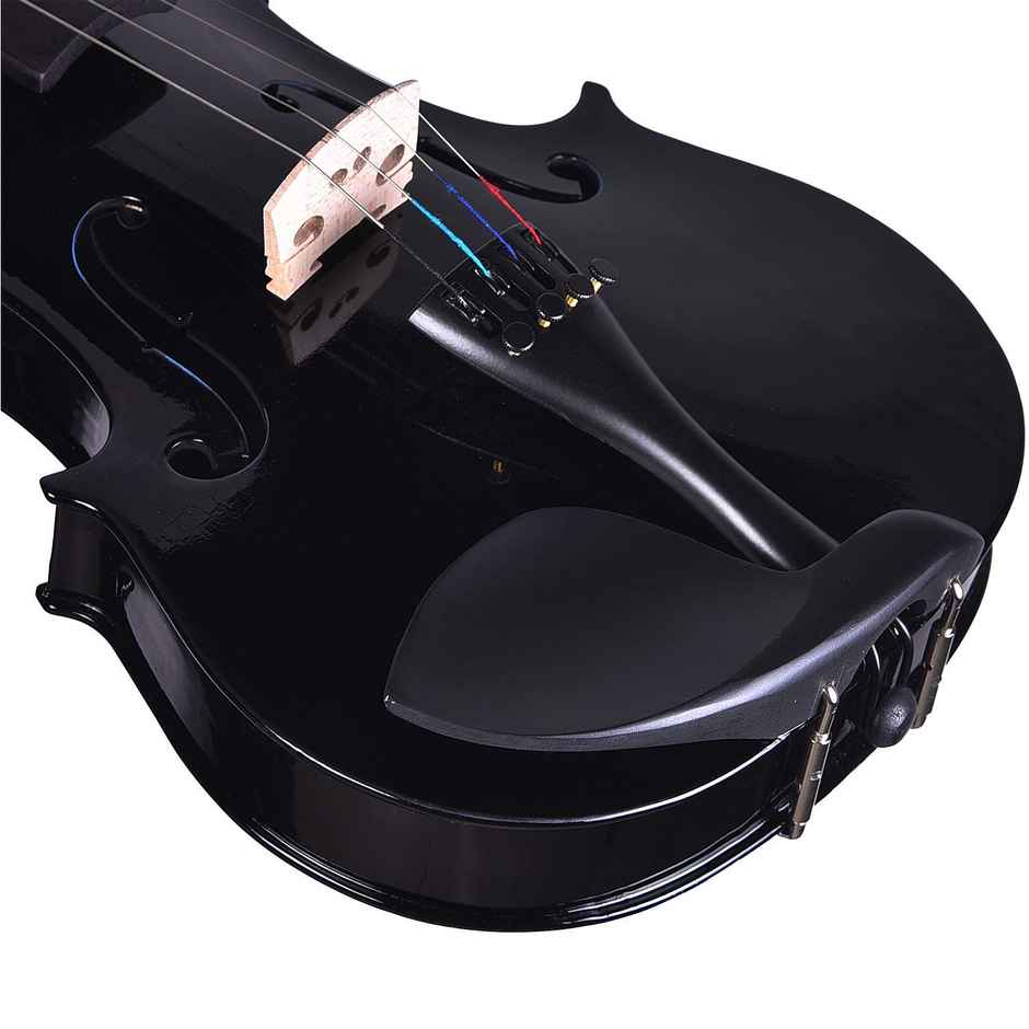 Kadence Vivaldi Acoustic Violin Full Size with Bow-Rosin -Carrying Hard Case | Black
