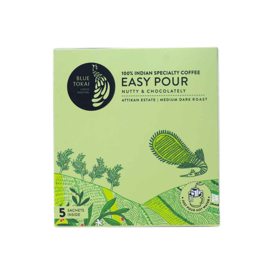 Blue Tokai Easy Pour Attikan Chocolate Medium Roast Hot Brew Coffee