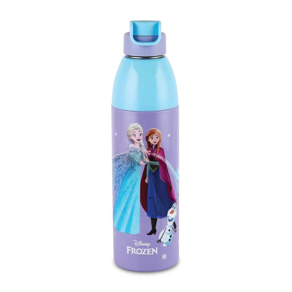 CELLO Kidzbee Uranus 600 Frozen Trio Print Water Bottle 540ml, Blue | Leakproof Flip Cap