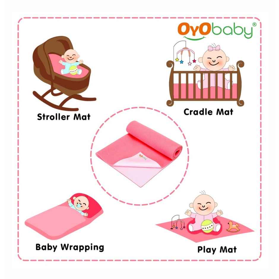 Oyo Baby Waterproof Dry Sheet S 50Cm X 70Cm, Salmon Rose