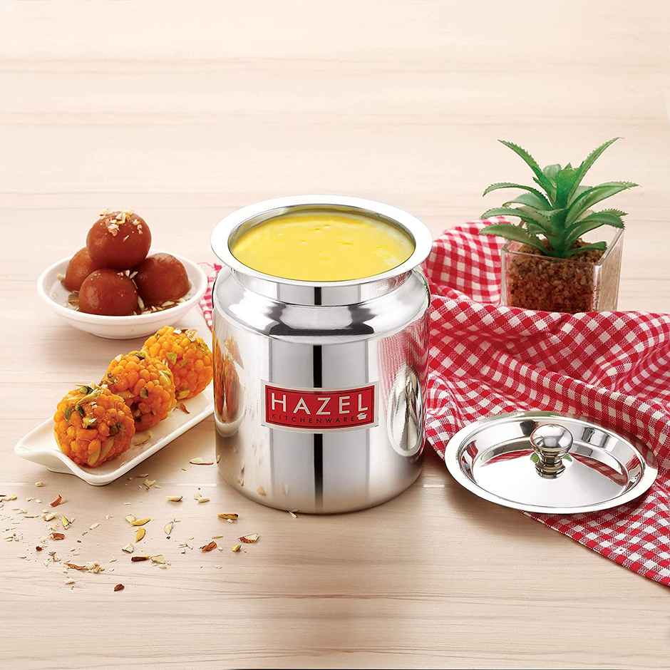HAZEL 1100ml Stainless Steel Oil & Ghee Airtight Containers for Kitchen - 1