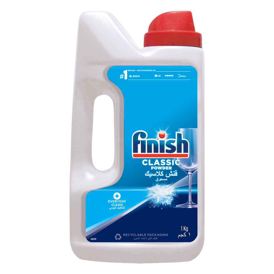 Finish Dishwasher Detergent Powder (1kg) & Finish Dishwasher Salt (2kg) Combo